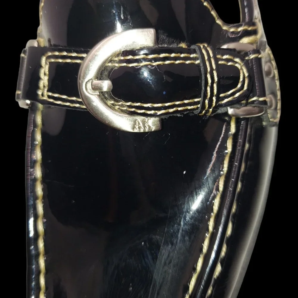 Anne Klein Black Patent Ritchey Loafer Women's Size 7 - Picture 3 of 9